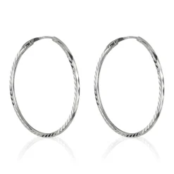 Femme Instant d'Or Boucles D'Oreilles^Boucles d'oreilles Créoles Twistées or blanc