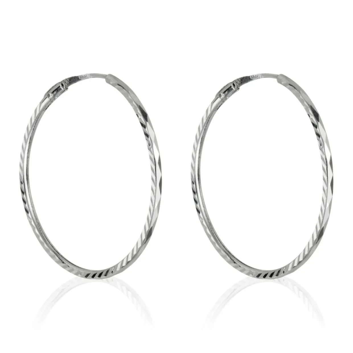 Femme Instant d'Or Boucles D'Oreilles^Boucles d'oreilles Créoles Twistées or blanc