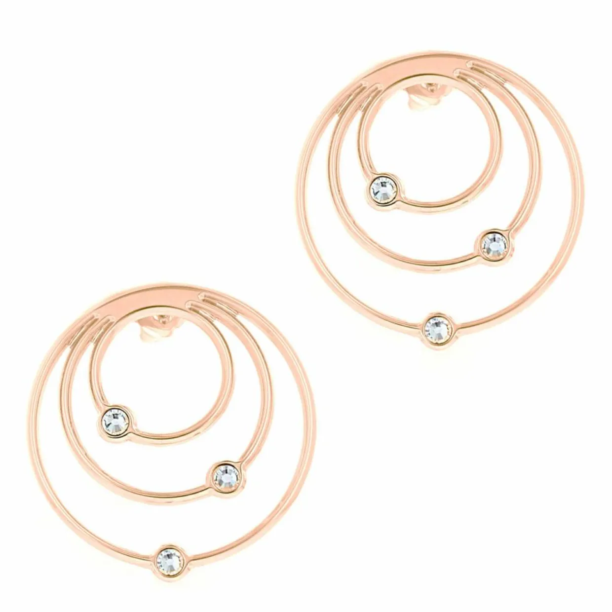 Femme Les Interchangeables Colliers^Boucles d'oreilles créoles Orbite MM doré rose