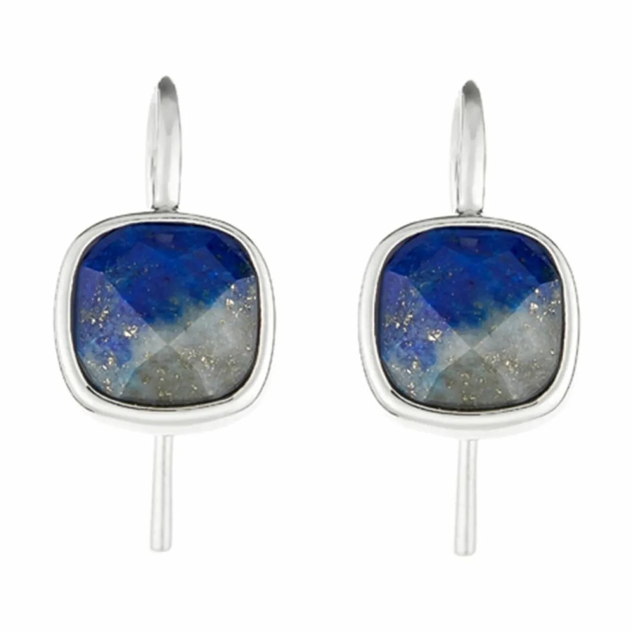 Boucles d'oreilles Ella Lapis en laiton argenté-Moonstone Discount