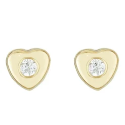 Enfant Instant d'Or Fille^Boucles d'oreilles enfant Coeur véritable or jaune