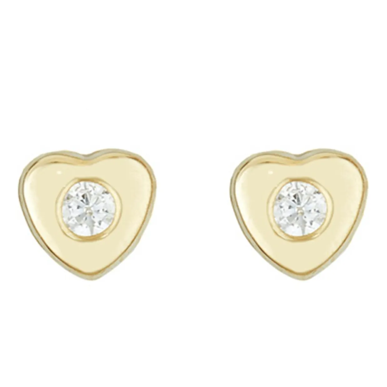 Enfant Instant d'Or Fille^Boucles d'oreilles enfant Coeur véritable or jaune