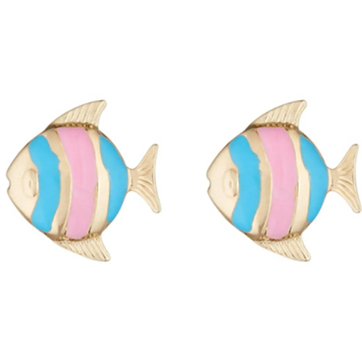 Enfant Instant d'Or Fille^Boucles d'oreilles enfant Poisson heureux or jaune