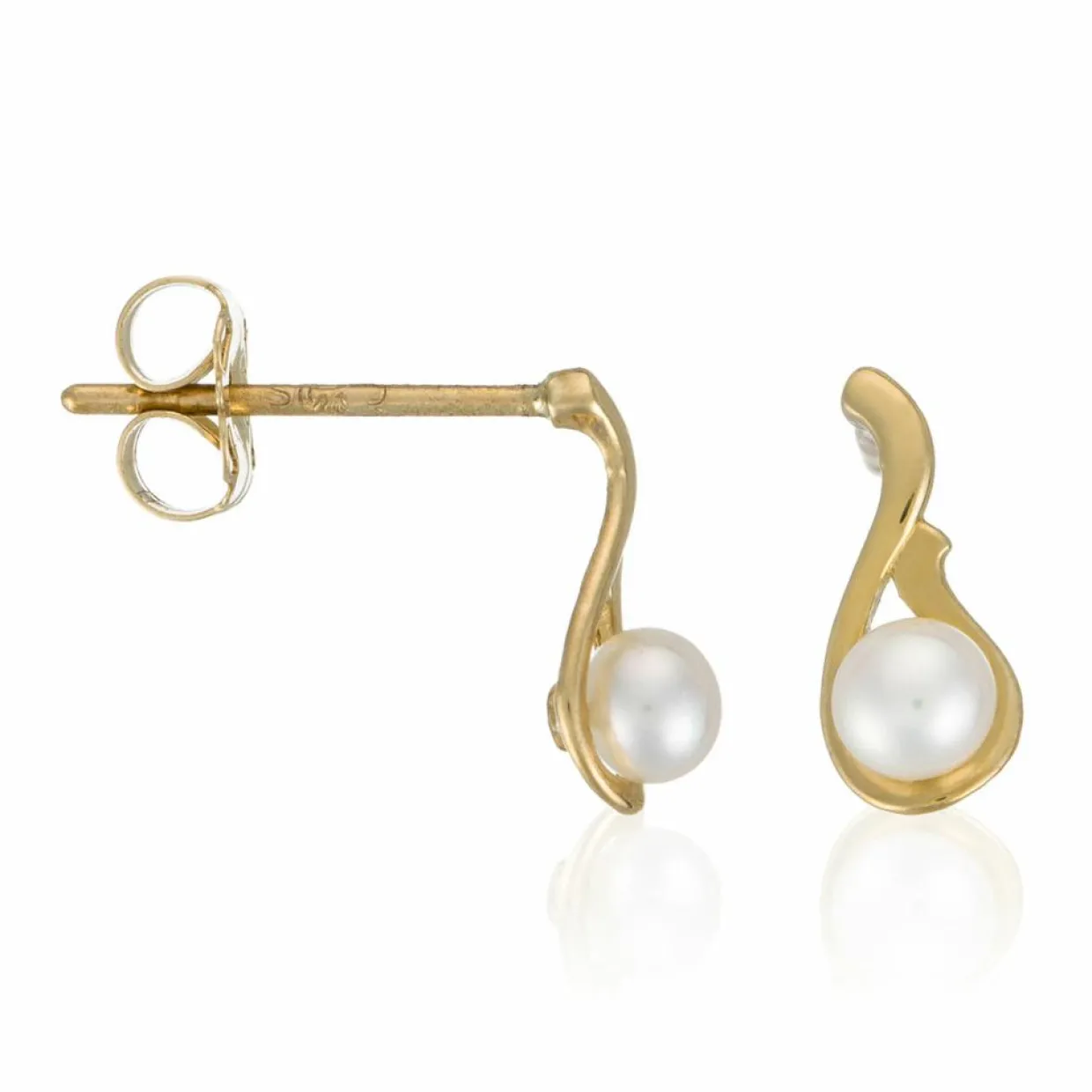 Boucles d'oreilles Goutte Perlée perle blanche or jaune-Instant d'Or Discount
