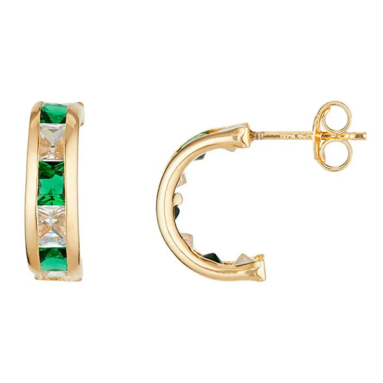 Boucles d'oreilles Greenarc Emeraude 0.6 ct or jaune-Instant d'Or Sale