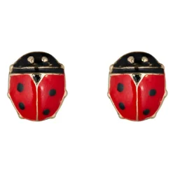 Enfant Instant d'Or Fille^Boucles d'oreilles Happy coccinelle or jaune