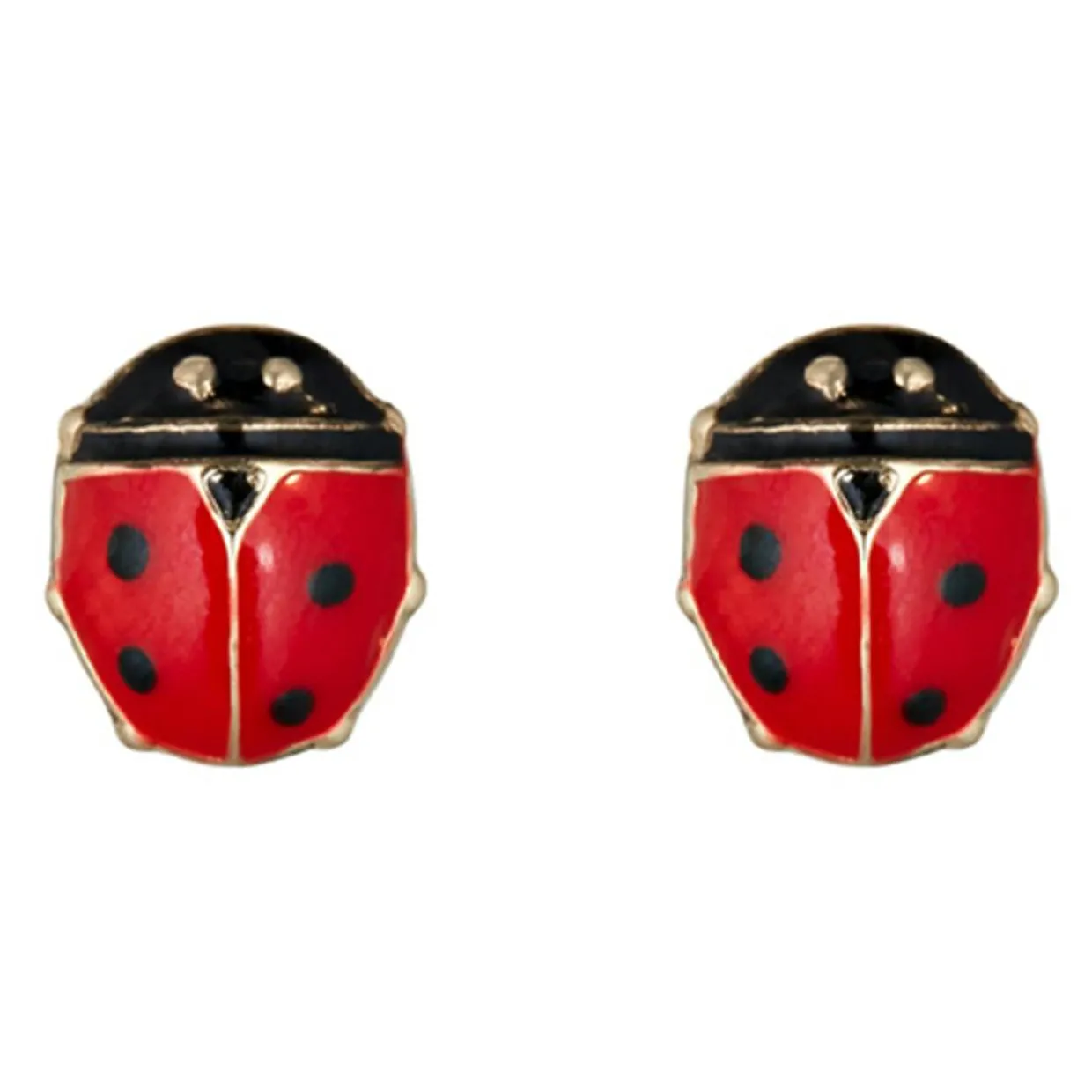 Enfant Instant d'Or Fille^Boucles d'oreilles Happy coccinelle or jaune