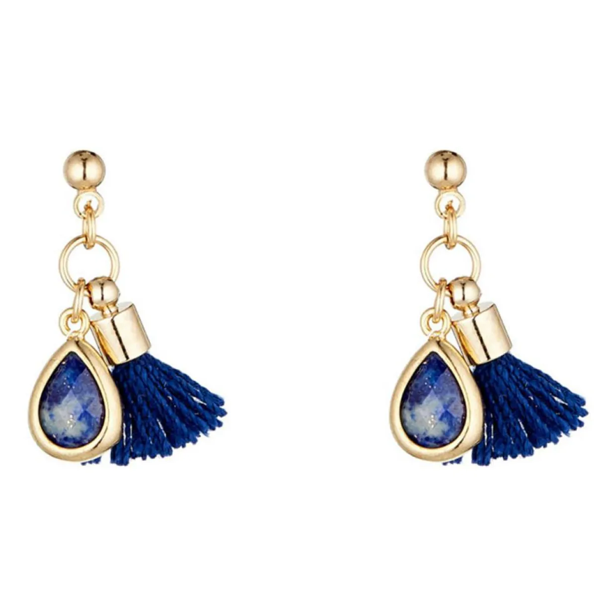 Boucles d'oreilles Johanna Lapis en laiton doré-Moonstone Hot