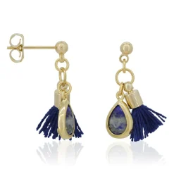 Boucles d'oreilles Johanna Lapis en laiton doré-Moonstone Hot