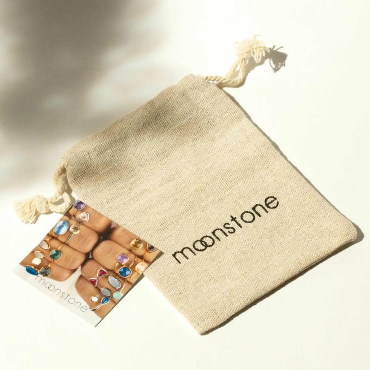 Boucles d'oreilles Johanna Lapis en laiton doré-Moonstone Hot