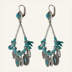 Boucles d'oreilles L'Essence du Coeur Howlite argentées-Reminiscence Best