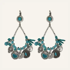 Boucles d'oreilles L'Essence du Coeur Howlite argentées-Reminiscence Best