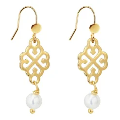 Boucles d'oreilles Moïra en Laiton doré & Perle-Nilaï Paris Hot
