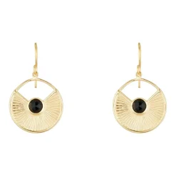 Femme Moonstone Boucles D'Oreilles^Boucles d'oreilles Onyx en laiton doré