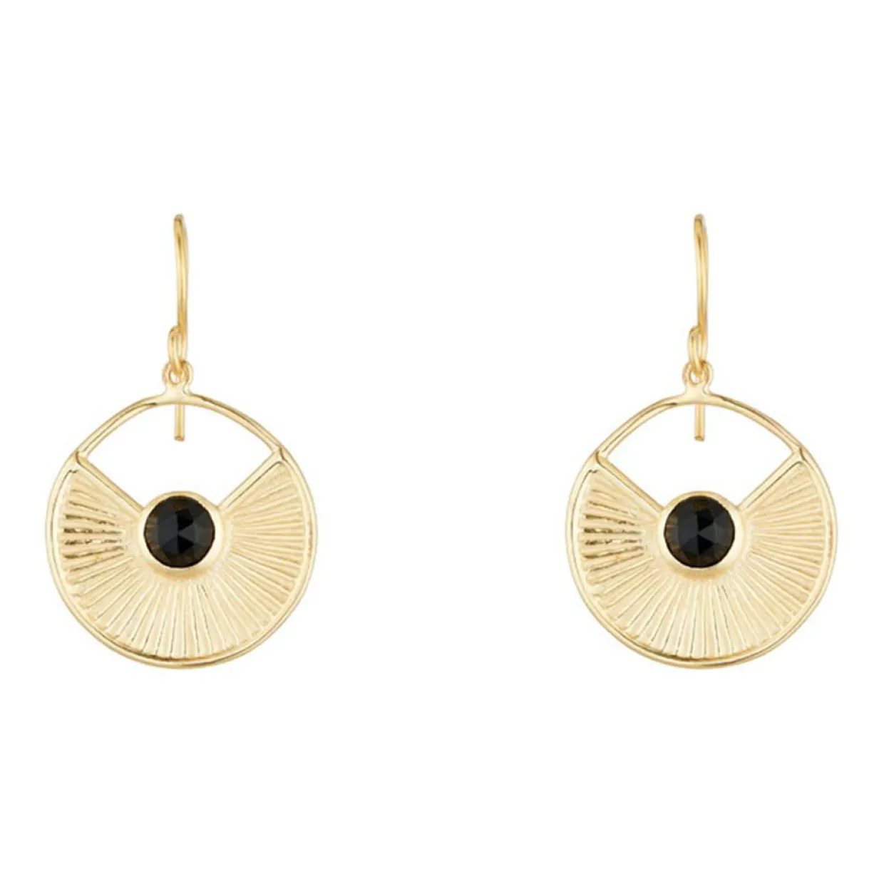 Femme Moonstone Boucles D'Oreilles^Boucles d'oreilles Onyx en laiton doré