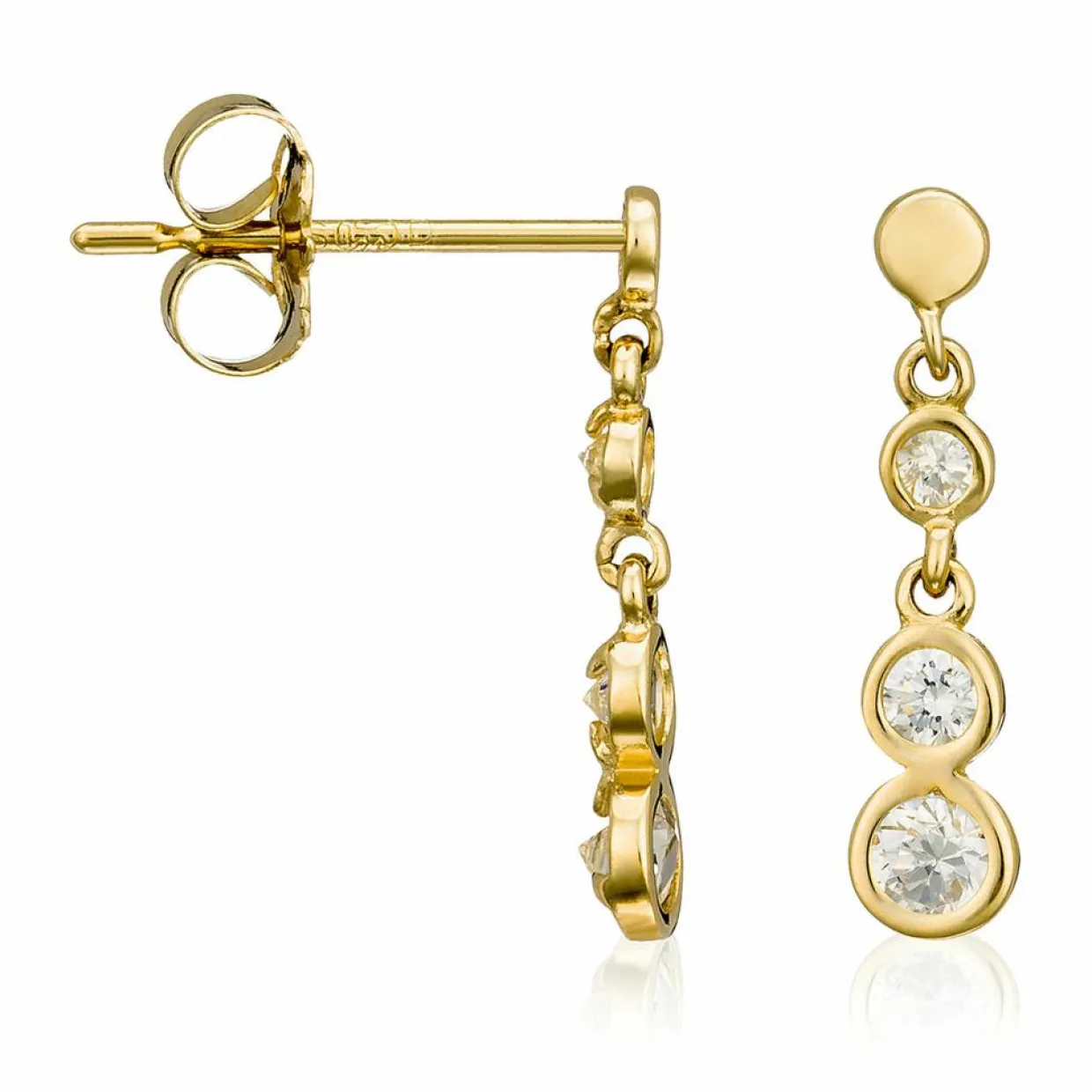 Boucles d'Oreilles Sagesse or jaune-Instant d'Or Online
