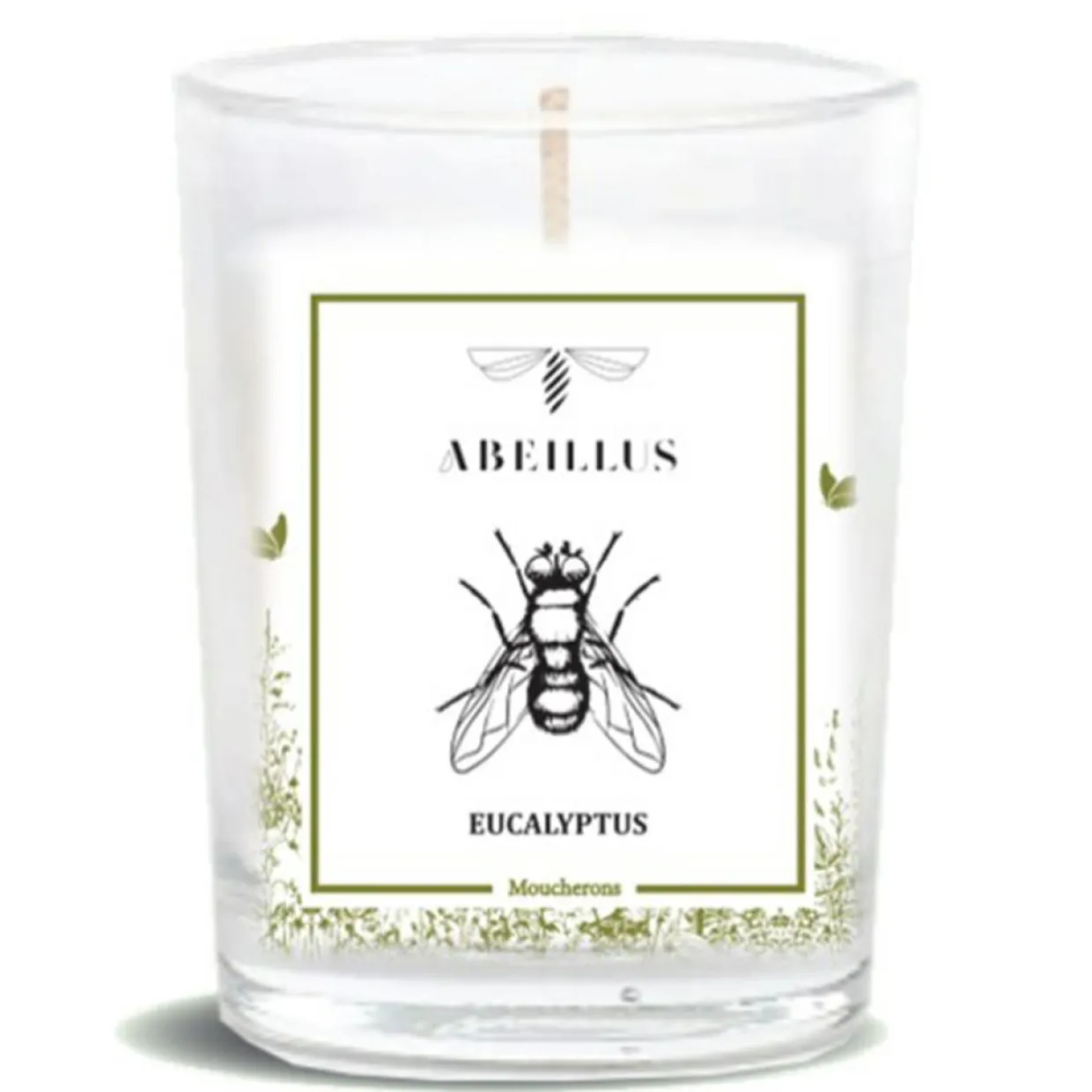 Bougie parfumée Jardin d'été Eucalyptus ivoire - 45h-Abeillus