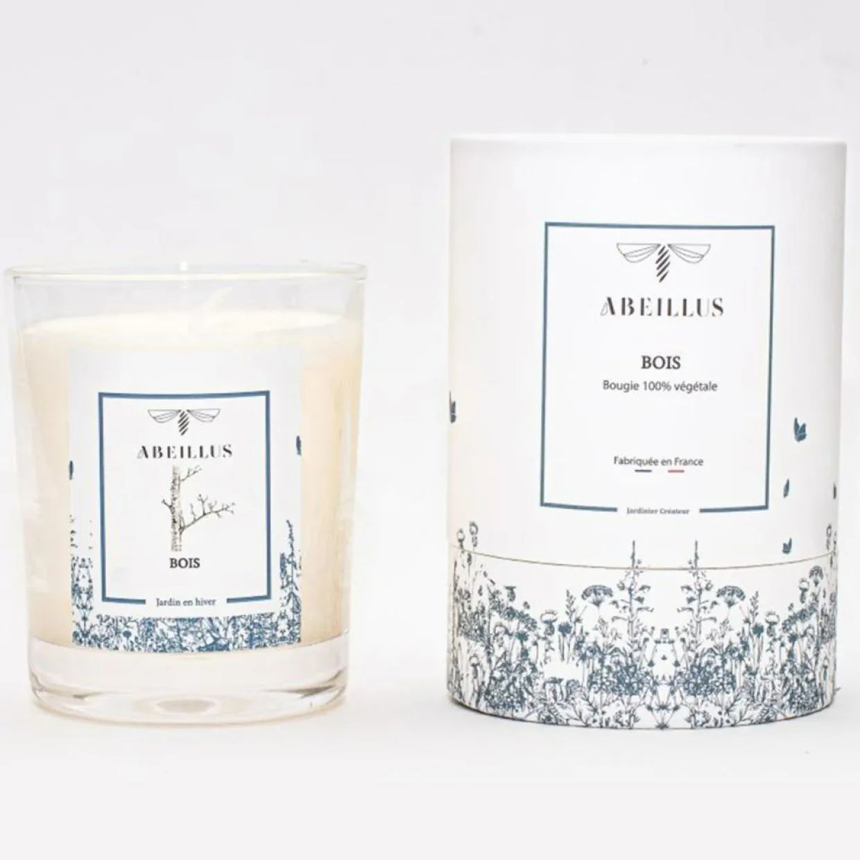 Bougie parfumée Jardin en hiver Bois ivoire - 45h-Abeillus Clearance