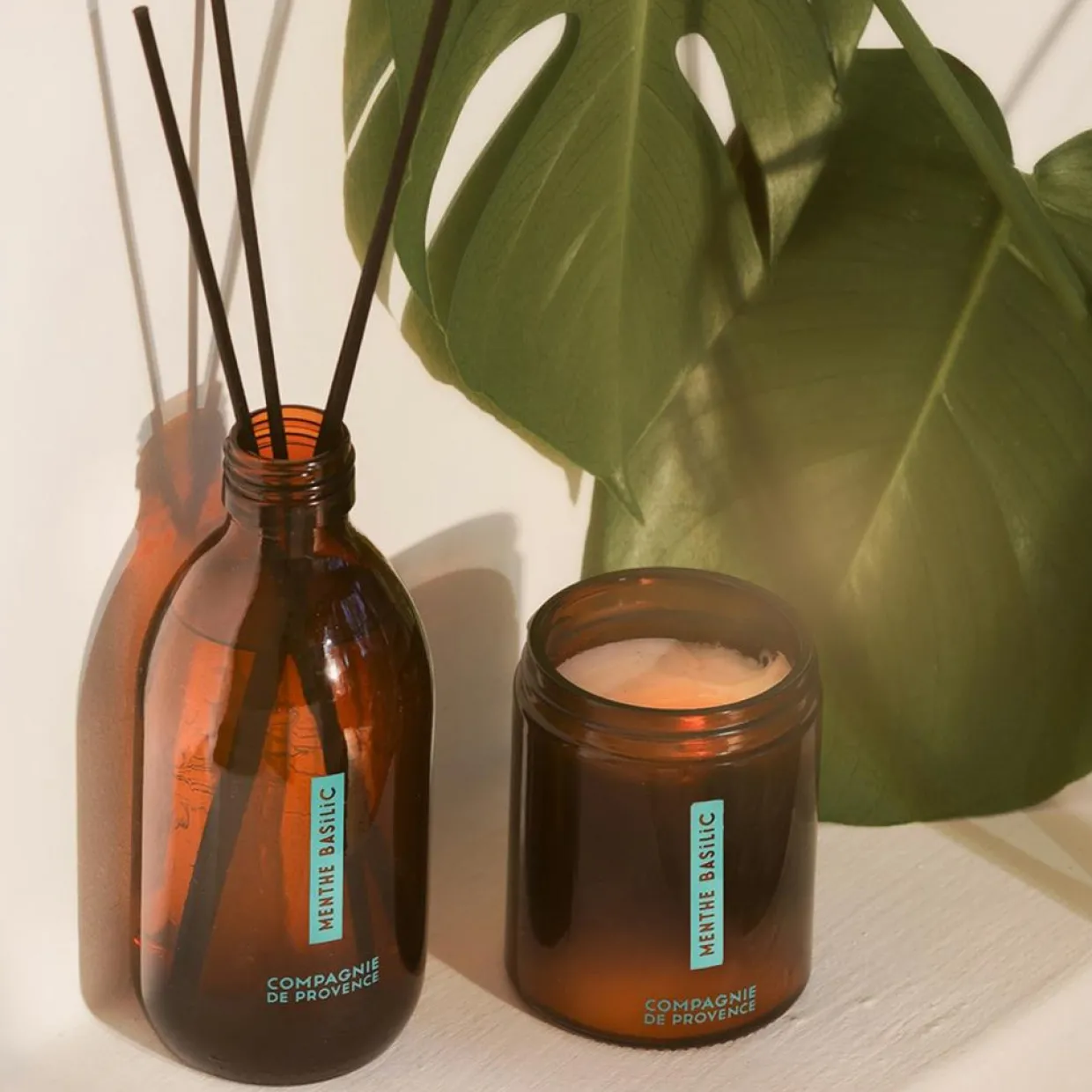 Bougie parfumée Menthe Basilic - 150g-Compagnie de Provence