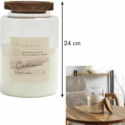 Bougie Parfumee Pot Top Acacia blanc - 11x16.5x11 cm-Home Deco Factory New