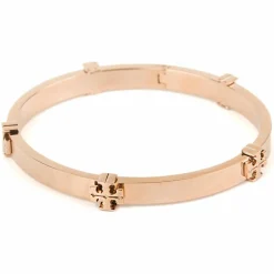 Bracelet à charnière avec logo classique rose doré-Tory Burch Sale