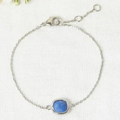 Bracelet Lilou Aventurine en laiton argenté-Moonstone Online