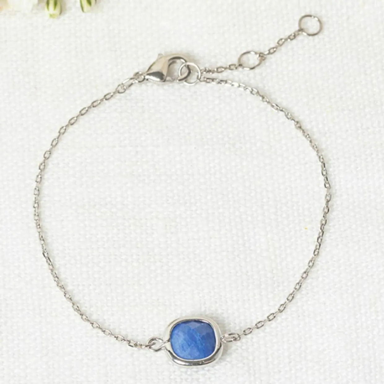 Bracelet Lilou Aventurine en laiton argenté-Moonstone Online