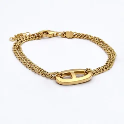 Bracelet Lucilla en Argent doré-By Rafaella Outlet