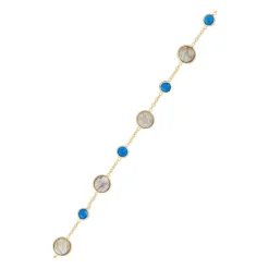 Femme Moonstone Bracelets^Bracelet Neela Labradorite & Jade en laiton doré