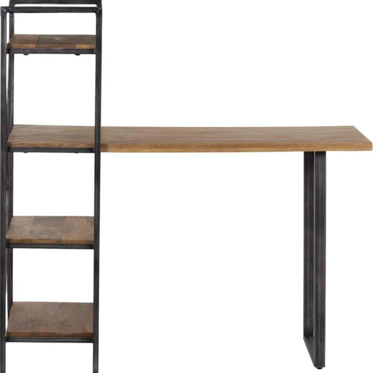 Bois & Chiffons Bureaux^Bureau avec étagère manguier stockholm noir - 130x60x130 cm