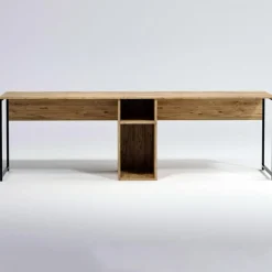 Bureau ikili calisma chêne - 240x74x60 cm-Wooden Art Online