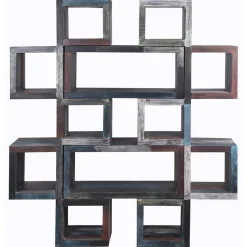 Bois & Chiffons Meubles De Rangement^Caisson de bibliothèque manguier pushkar multicolore - 90x30x40 cm