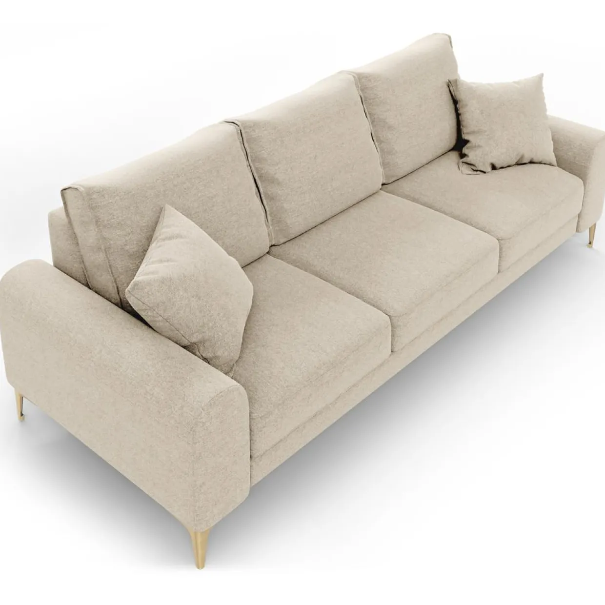 Mazzini Sofas Canapés^Canapé 4 places Madara beige - 237x102x90 cm
