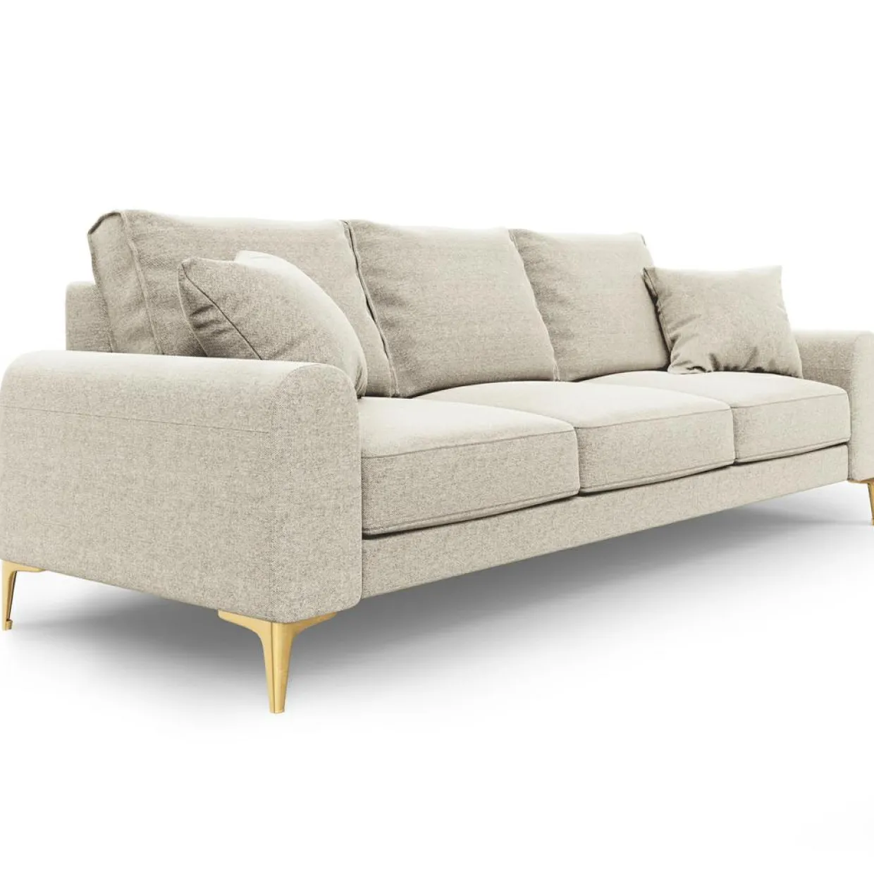 Canapé 4 places Madara beige clair - 237x102x90 cm-Mazzini Sofas