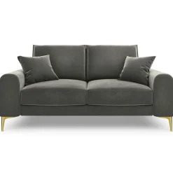 Canapé 2 places velours madara gris - 172x102x90 cm-Mazzini Sofas New
