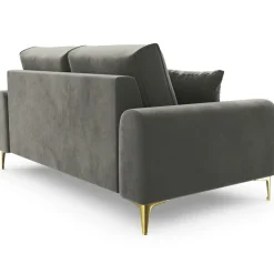 Canapé 2 places velours madara gris - 172x102x90 cm-Mazzini Sofas New
