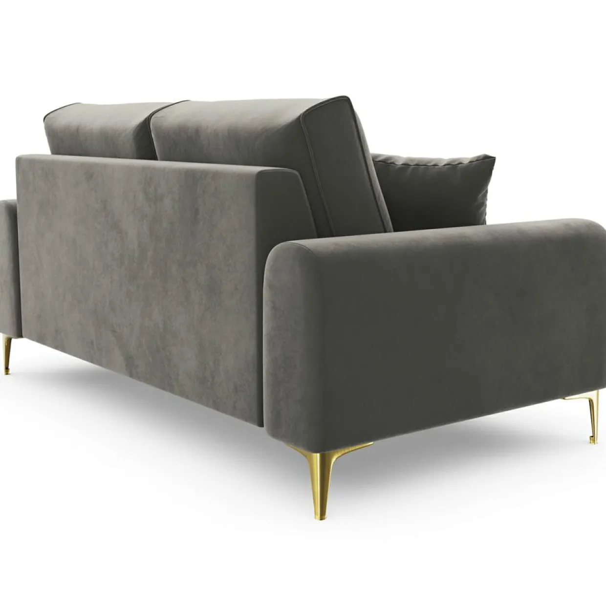 Canapé 2 places velours madara gris - 172x102x90 cm-Mazzini Sofas New