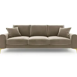 Canapé 3 places velours madara beige - 222x102x90 cm-Mazzini Sofas Outlet
