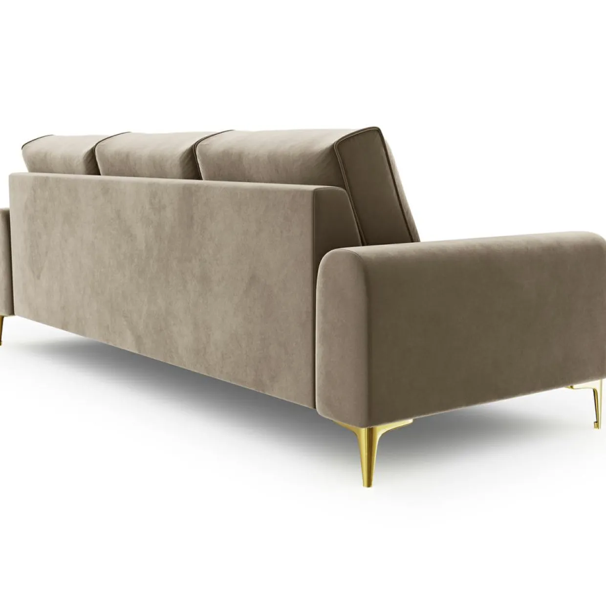 Canapé 3 places velours madara beige - 222x102x90 cm-Mazzini Sofas Outlet