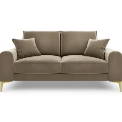 Canapé 2 places velours madara beige - 172x102x90 cm-Mazzini Sofas Online