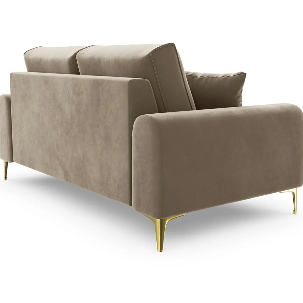 Canapé 2 places velours madara beige - 172x102x90 cm-Mazzini Sofas Online