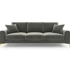 Mazzini Sofas Canapés^Canapé 3 places velours madara gris - 222x102x90 cm