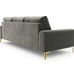 Mazzini Sofas Canapés^Canapé 3 places velours madara gris - 222x102x90 cm