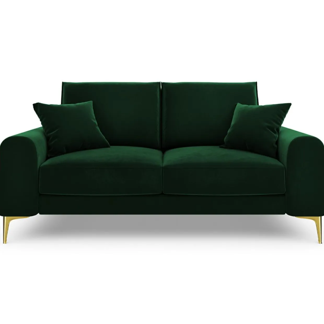 Canapé 2 places velours madara vert bouteille - 172x102x90 cm-Mazzini Sofas Online