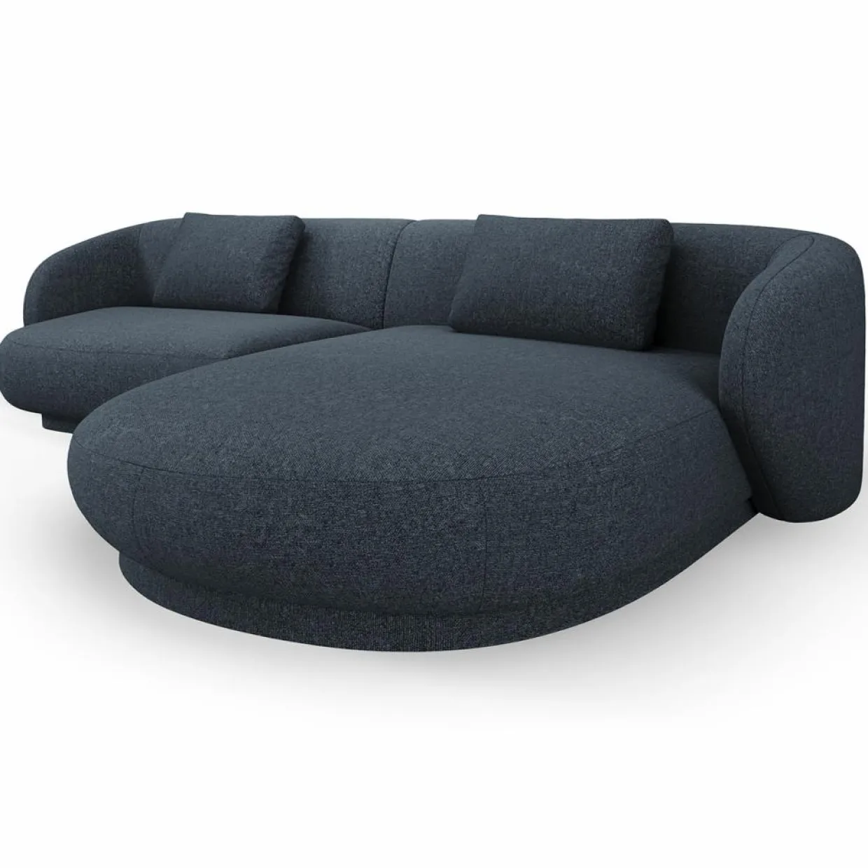 Canapé angle droit Linden Chenille 4 Places bleu - 289x177x72 cm-Mazzini Sofas Outlet