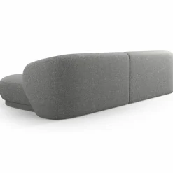 Mazzini Sofas Canapés^Canapé angle droit Linden Chenille 4 Places gris foncé - 289x177x72 cm