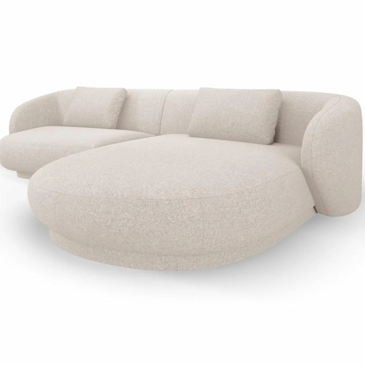 Mazzini Sofas Canapés^Canapé angle droit Linden Chenille 4 Places beige - 289x177x72 cm