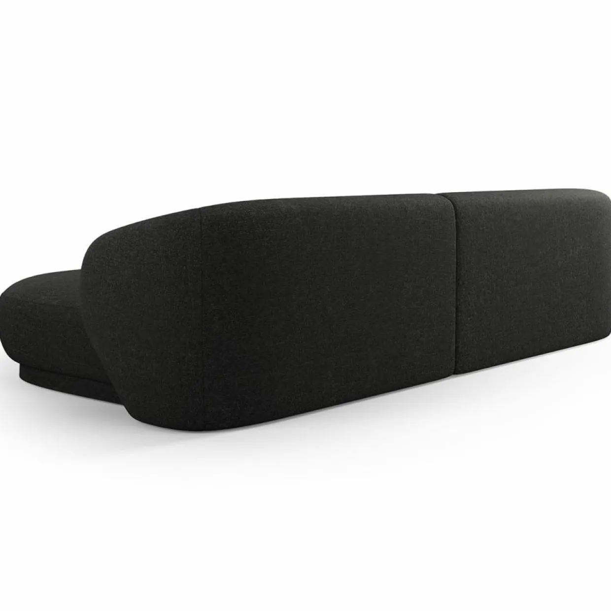Mazzini Sofas Canapés^Canapé angle droit Linden Chenille 4 Places noir - 289x177x72 cm
