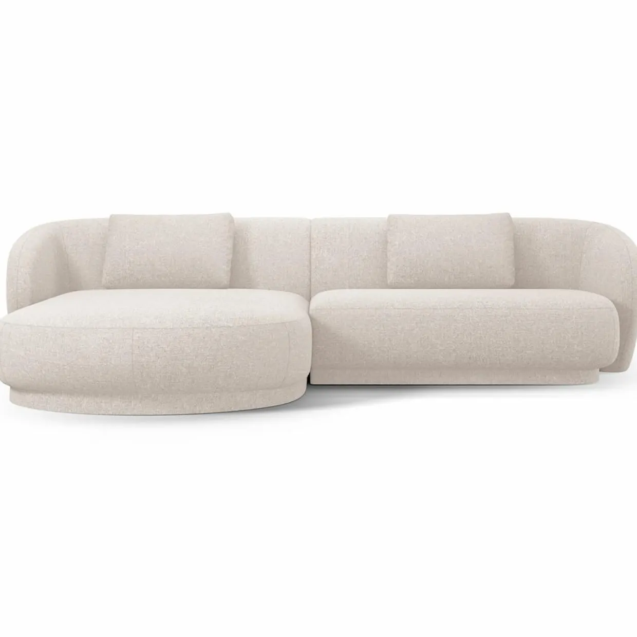 Canapé angle gauche Linden Chenille 4 Places beige - 289x177x72 cm-Mazzini Sofas Online