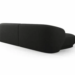Canapé angle gauche Linden Chenille 4 Places noir - 289x177x72 cm-Mazzini Sofas Sale